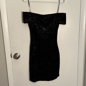 Windsor Black and Sparkle Cocktail Dress
